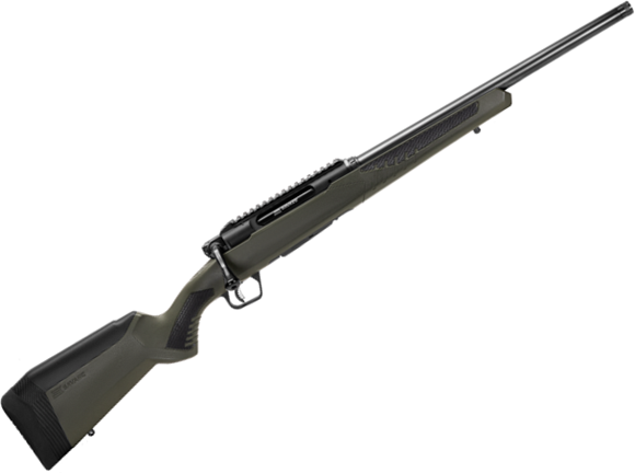 Picture of Savage Arms Impulse Hog Hunter Straight Pull Bolt Action Rifle - .308 Win, 18" Medium Contour Threaded Barrel, Matte Black, Carbon Steel, Dark Green AccuStock w/ AccuFit Adj. LOP & Comb, 20 MOA Rail, Accutrigger, 4rds