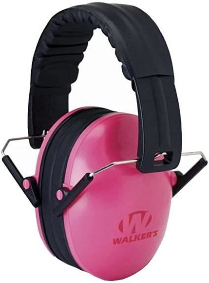 Picture of Walkers Hearing Protection - Baby & Kids Folding Passive Ear Muffs, NRR23dB, Low Profile, Pink