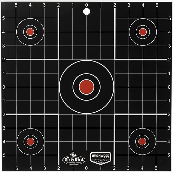 Picture of Birchwood Casey Targets, Dirty Bird Targets - Dirty Bird Sight-In 12" Multicolor Target, 12 Targets