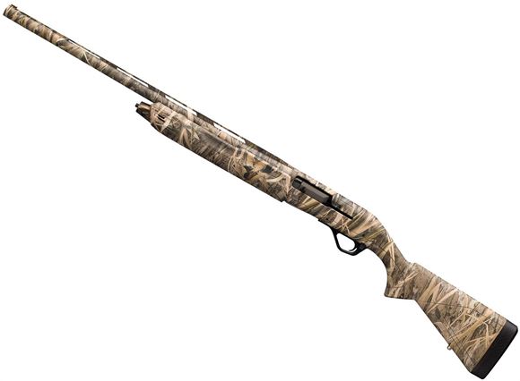 Picture of Winchester SX4 Waterfowl MOSGH Semi Auto Shotgun Left Hand - 12ga, 3-1/2", 28" Chrome Lined, Vented Rib, Mossy Oak Shadow Grass Habitat Camo Synthetic Stock, TRUGLO Fiber-Optic Sight, Invector-Plus Flush(F,M,IC)