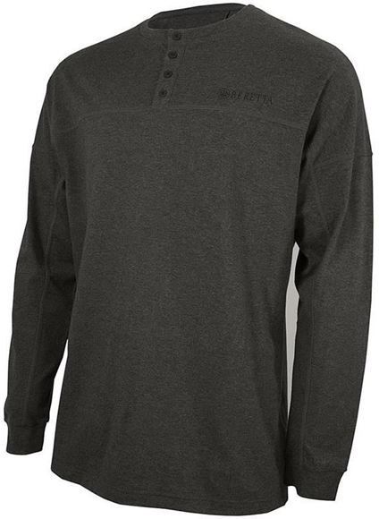 Picture of Beretta Men's Clothing, Shirts - Upland Henley,  Dark Grey Melange - Shirt