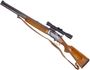 Picture of Used BRNO ZH304 Combination Break Action O/U - 24'' Barrel, 7x57R - 12-Gauge, Wood Stock, Gloss Bluing, Engraved Wildlife Scene on Receiver, Fixed x4 Zeiss Scope, Leather Sling, Very Good Condition