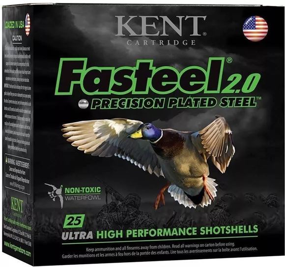 Picture of Kent Fasteel Precision 2.0 Steel Waterfowl Shotgun Ammo - 12Ga, 3", 1-1/8oz, #4, 25rds Box, 1560fps