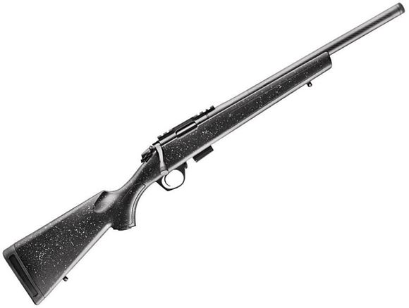 Picture of Bergara BMR Micro Bolt Action Rimfire Rifle - 22 LR, 18",1:16, Carbon Fiber Barrel, Threaded 1/2x28, Black With Grey Specks Stock, 30 MOA Rail, Bergara Performance Trigger Compatible Rem700, 2x10rds