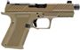 Picture of Shadow Systems MR920 Combat Semi-Auto Handgun - 9mm, 4.5", Spiral Threaded Barrel, FDE Cerakote Finish, Combat Slide w/Optics Cut. Stainless Guide Rod, Green Tritium Front Sight, 2x10rds