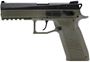 Picture of CZ P-09 DA/SA Semi-Auto Pistol - 9mm, 4.51", OD Green, Fixed Three-Dot Sight, 2x10rds, Interchangeable Ambidextrous, Decocker/Manual Safety