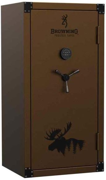 Picture of Browning Gun Safes & Pistol Vaults - CLTD33E, Moose Safe, Brown, 1400F / 30 Mins, 11 Gauge Steel Body, 3-3/4" MAX locking bolts