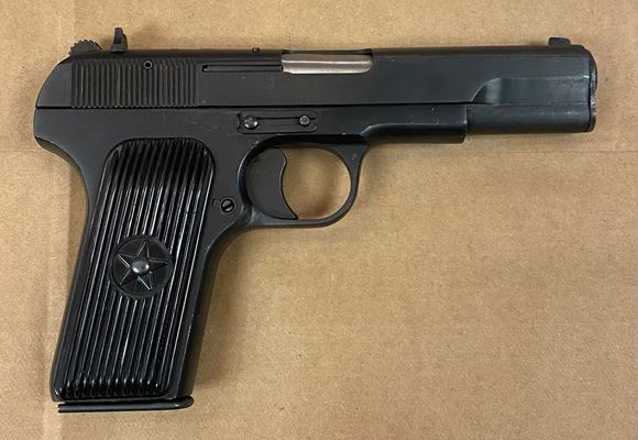 Picture of Used Norinco Type 54 Chinese TT-33 Tokarev Single Action Semi-Auto Pistol - 7.62x25mm, 4.6", Blued, Plastic Grips, 2 Magazines, Hard Case, Excellent Condition