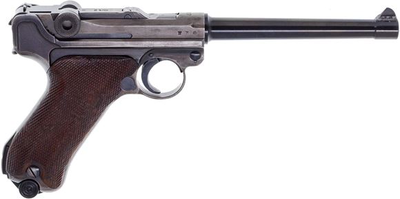 Picture of Used Luger P08 Semi Auto Pistol, 9mm Luger, Rebarreled to 6" By Dlask, 1937 Production, 1 Mag, Good Condition