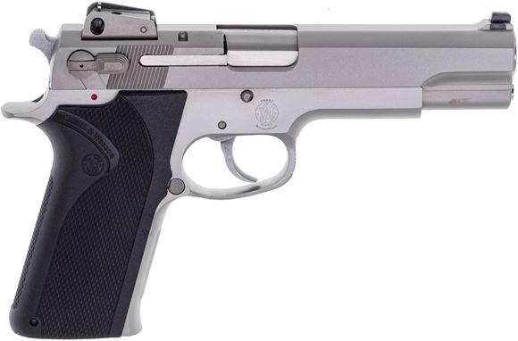 Picture of Used Smith & Wesson Model 4506-1 Semi Auto Pistol, 45 acp, Stainless, 5" Barrel, 2 Mags, Original Case, Excellent Condition