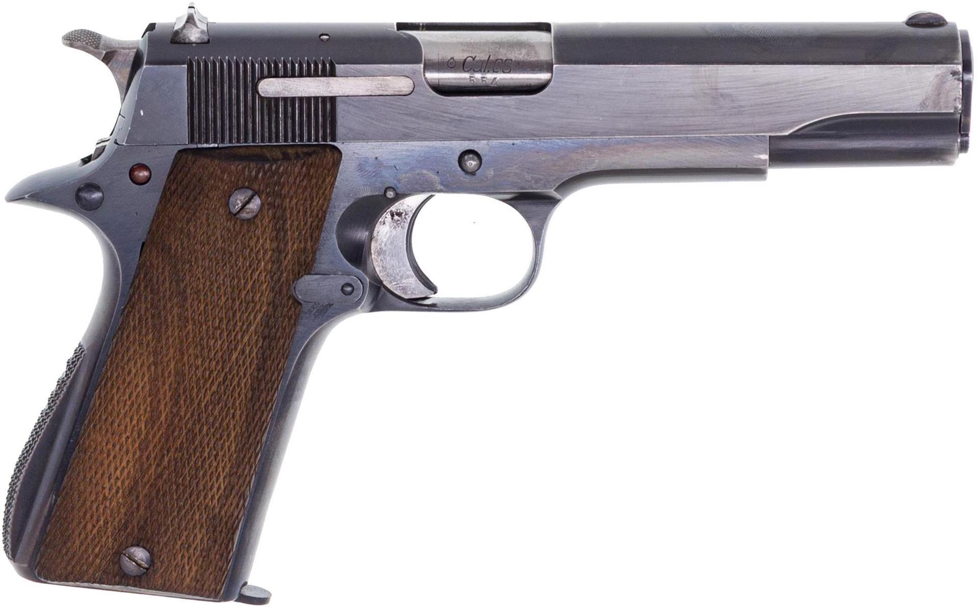 Used Star Model B Semi Auto Pistol, 9mm Luger, Blued, Wood Grip, 2 x ...