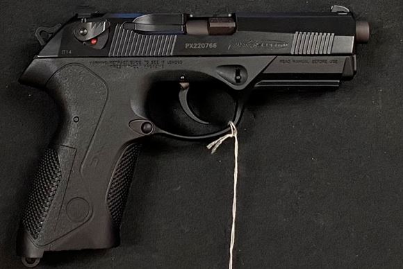 Picture of Used Beretta PX4 Storm Semi Auto Pistol, 9mm, 4.25" Barrel, DA/SA, Decocker Safety, Black Polymer Frame, Black Steel Slide, 2 Mags, Original Box, Excellent Condition