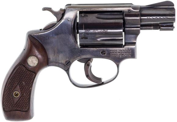 Picture of Used S&W Model 36 Prohibited(12.6) Double Action Revolver, 5-Shot, Wooden Grips, Fair Condition