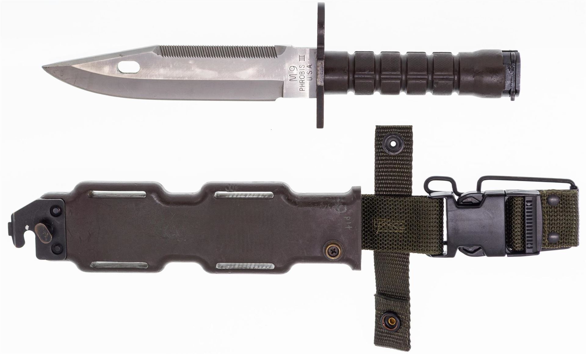 Surplus US Marine Phrobis III M9 Bayonet, Original Phrobis Scabbard ...