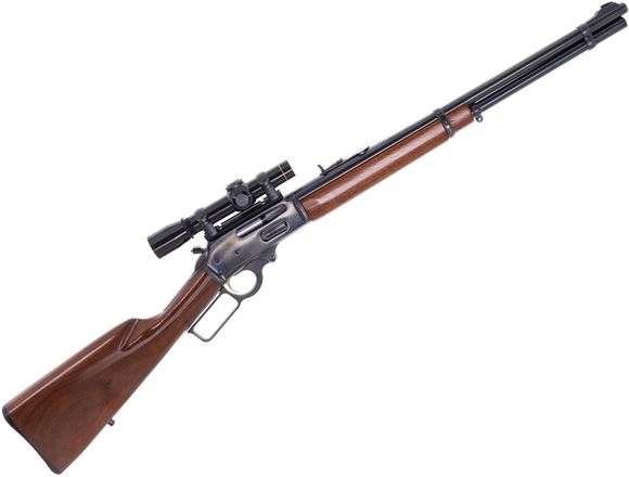 Picture of Used Marlin Model 336 Lever Action Rifle, 30-30 Win, 20'' Barrel w/Sights, Straight Grip Wood Stock, JM Stamped, Leupold M8 2.5x Compact, Good Condition