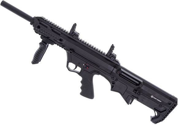 Picture of Used Canuck FD12 Left Hand Bullpup Semi-Auto Shotgun - 12ga, 3", 20" Chrome Lined, Black Synthetic Stock, Ambidextrous Charging Handle, Flip-up Sights, Forward Grip, Left Hand Ejection, 2 Magazines, Very Good Condition