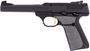 Picture of Used Browning Buck Mark Camper UFX Rimfire Single Action Semi-Auto Pistol - 22 LR, 5-1/2", Tapered Bull, Matte Blued, Matte Black Aluminum Alloy Receiver, Overmolded Ultragrip FX Ambidextrous Grips, 10rds, Pro-Target Adjustable Sights