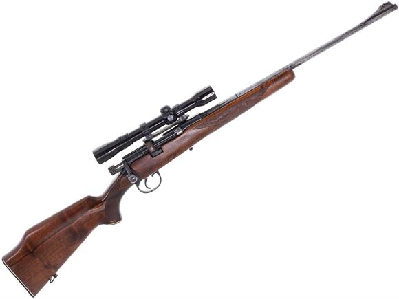 Picture of Used Sporterized Lee Enfield No1 Mk3 Bolt Action Rifle, 303 British, 22" Barrel, Parker Hale Stock, Very Worn Blueing, Flush Cut Mag, Redfield Scope, Fair Condition