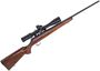 Picture of Used CZ 452 American Left Handed Bolt Action Rifle, 22 LR, Walnut Stock, 2 Mags, Hawke 4.5-14 Scope, Good Condition