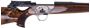 Picture of Blaser R8 Luxus Edition Straight Pull Bolt Action Rifle - 300 Win Mag, Sliver Receiver w/ Moose And Bear Engraving, Grade 4 Wood Stock w/Bavarian Cheek Piece & Double Rabbet & Black Synthetic Forearm Tip, w/Sights, Leather Sling, And Case,