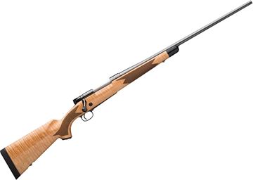 Picture of Winchester Model 70 Super Grade Maple Bolt Action Rifle - 7mm Rem Mag, 26", Sporter Contour, Gloss Blued, Gloss finish AAA Maple, Jeweled Bolt Body, Knurled Bolt Handle