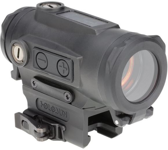 Picture of Holosun Reflex Sights - HE530-GR Reflex Sight, Black, 2 MOA Green Dot, 65 MOA Circle, Shake Awake, 10 DL & 2 NV Compatible, Titanium Housing, Waterproof, Solar Cell, CR2032, Up to 50,000 hrs