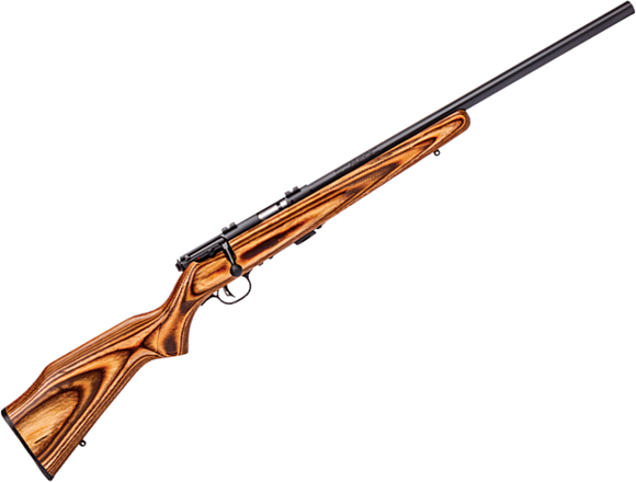 Picture of Savage 25700 Mark II BV Bolt Action Rifle 22 LR, RH, 21 in, Satin Blued Wood Stk, 5+1 Rnd, Accu-Trigger