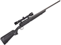 Picture of Savage Arms Axis Series Axis XP Bolt Action Rifle - 243 Win, 22", Matte Black, Rugged Black Synthetic Stock, 4rds, w/ Weaver 3-9x40mm Scope