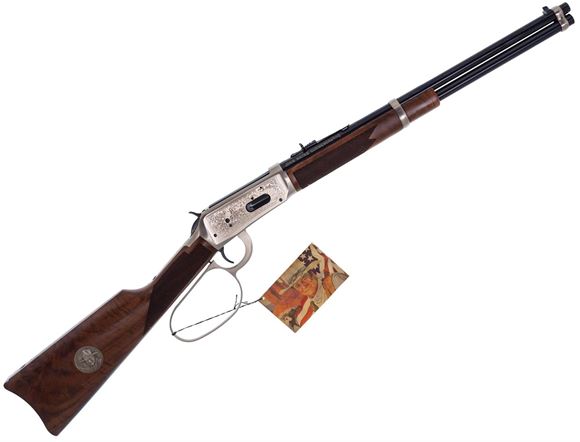 Picture of Used Winchester Model 94 Lever-Action 32-40 John Wayne Commemorative, Large Loop, Silver Engraved Receiver, Orignal Box & Manual, New Condition