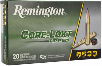 Picture of Remington 29015 Core-Lokt Tipped Rifle Ammo 243 Win, 95 Gr, 3140 fps 20 Rnd