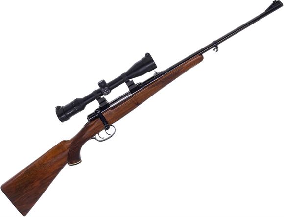 Picture of Used Brno 21H Bolt-Action Rifle -  7x57, 21'' Barrel w/Sights, Blued, Double Set Trigger, Wood Stock, Zeiss Conquest 3-9x40,  Very Good Condition