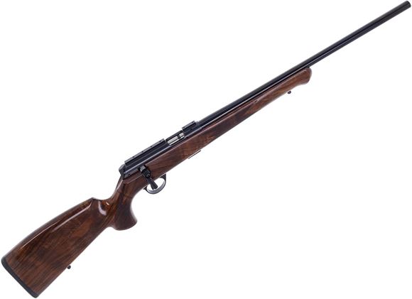 Picture of Anschutz 1727 F Straight Pull Rimfire Bolt Action Rifle - 22 LR, 22"  Precision Heavy Tapered Barrel, Blued, German Style Walnut Stock, Two Stage Trigger 5020, 5rds, No Sights, Hardcase.