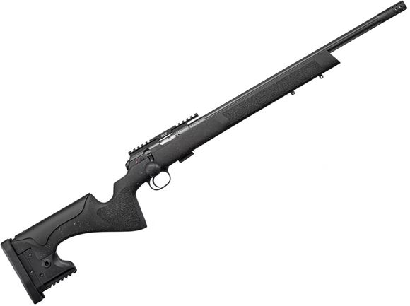 CZ 457 LRP Long Range Precision Bolt Action Rimfire Rifle - 22 LR, 20" Fluted Heavy Barrel, Black LRP Style Target Stock w/ Textured Grip & Adjustable Comb & LOP, 25 MOA Top Rail, Muzzle Brake, Oversize Bolt Knob, 5rds