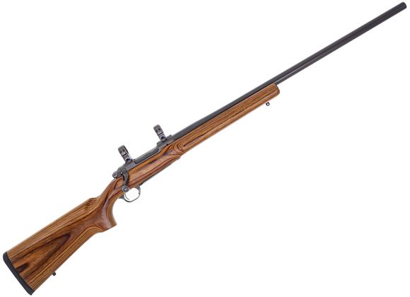 Picture of Used Ruger M77 Mark II Varmint Bolt-Action 22-250 Rem, 26" Heavy Target Gray Barrel, Brown Laminate Stock, Two Stage Trigger, With 1" Rings, Excellent Condition