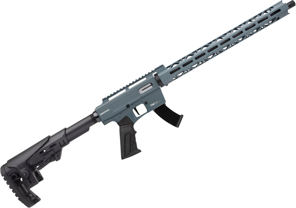 Picture of Derya TM-22 Semi-Auto Rifle - 22LR, 18", Blue Cerakote Aluminum Receiver w/ Picatinny Top Rail, Short Floating M-Lok Handguard, Collapsing AR Style STock, Threaded 1/2x28 TPI, 2x10rds Mags