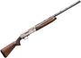 Picture of Browning A5 Ultimate Semi-Auto Shotgun -12Ga, 3", 28", Lightweight Profile, Vented Rib, Satin, Engraved Satin Nickel Finish Alloy Receiver, Gloss Grade III Turkish Walnut Stock, 4rds, Fiber Optic Front & Ivory Mid Bead Sights, Invector-DS Flush (F,M,IC)