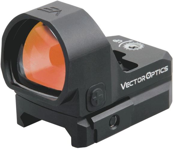 Picture of Vector Optics Frenzy Motion Sensor Red Dot Sight - 3 MOA, 1x22x26mm, w/10 Brightness Settings, RMR Footprint, w/Picatinny Mount, Hard Anodized Matte Finish, CR2032.