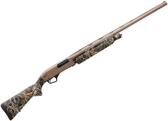 Picture of Winchester SXP Hybrid Hunter Realtree Max-7 Pump Action Shotgun - 20Ga, 3", 26", Vented Rib, Permacote FDE, Aluminum Alloy Receiver, Realtree Max-7 Camo Composite Stock, 5rds (2-3/4" Shells), TruGlo Fiber Optic Front Sight, Invector-Plus Flush (F,M,IC)