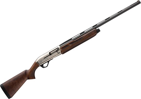 Picture of Winchester SX4 Upland Field Semi Auto Shotgun - 12ga, 3", 28", Vented Rib, Matte Nickel Finish, Scroll Engraving, TRUGLO Fiber-Optic Sight, Gr. II/III Walnut Stock, Invector Plus (F,M,IC)