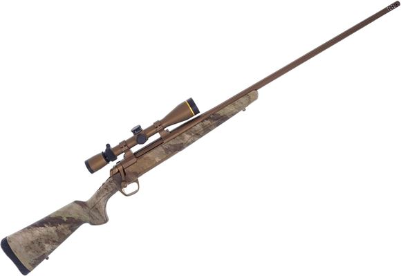 Picture of Used Browning X-Bolt Hell's Canyon Speed Bolt Action Rifle - .300 Win Mag, 26" Fluted Barrel w/Muzzle Brake, Dura-Touch Armor Coating A-TACS AU Composite Stock, Burnt Bronze Cerakote, Burnt Bronze Leupold VX3HD 4.5-14x40 CDS, Windplex Reticle,  Excellent