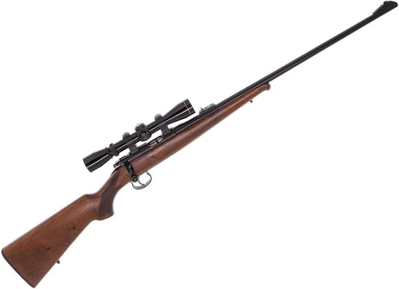 Picture of Used Brno Model 2 Bolt Action Rifle, 22lr, 25" Barrel w/sights, Walnut Stock, Leupold 2-7x33 Scope, 2x5rnd Mags, Good Condition