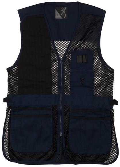 Picture of Browning Outdoor Clothing, Shooting Vests - Trapper Creek Mesh Shooting Vest, Navy/Black, 3XL