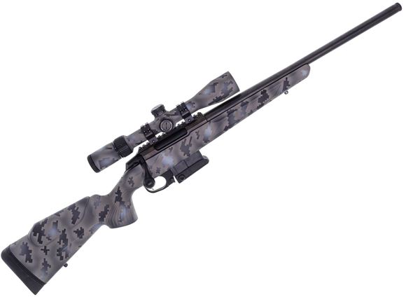 Picture of Used Tikka T3X Compact Tactical Rifle (CTR) Bolt Action Rifle - 6.5 Creedmoor, 20", Camo Cerakote Stock & Scope, Semi-Heavy Contour, Threaded, 10rds, Picatinny-Rail, Vortex Diamondback Tactical 4-16x44 Scope, Very Good Condition