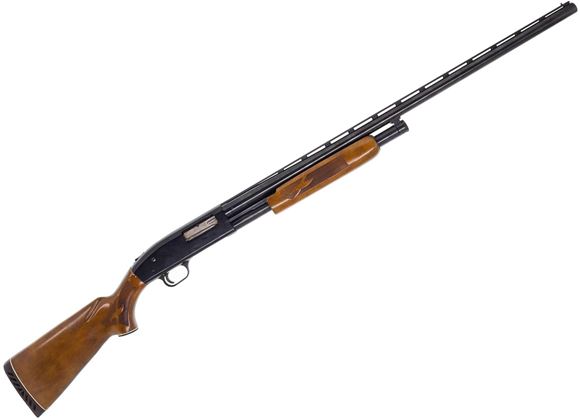 Picture of Used Lakefield Mossberg 500A Pump-Action Shotgun -  12ga, 3" Chamber, 30" Barrel Fixed Full, Wood Stock, Minor Pitting on Barrel, Otherwise Good Condition