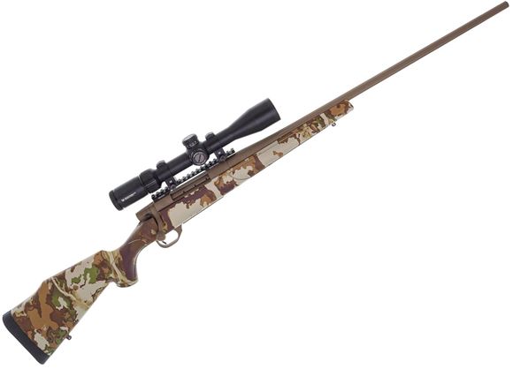 Picture of Used Weatherby Vanguard First Lite Bolt Action Rifle - 300 Win Mag, 26", #2 Contour, FDE Cerakote, First Lite Camo Composite Stock, 3rds, Two-Stage Trigger, Accubrake, Vortex Diamondback Tactical 4-16x44, Excellent Condition