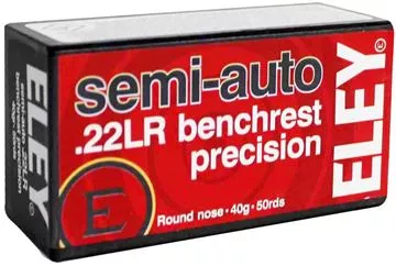 Picture of ELEY Rimfire Ammo - Semi-Auto Benchrest Precision, 22 LR, 40Gr, Round Nose, 50rds Box