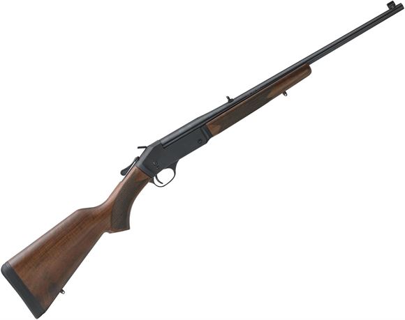 Picture of Henry Repeating Arms Single Shot Rifle - 450 Bushmaster, 22'' Barrel, Blued Steel, American Walnut Stock, Front Sight Brass Bead & Fully Adjustable Folding Leaf Rear, 1rds