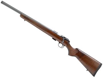 Picture of  CZ 457 Left Hand Varmint Bolt-Action Rifle - 22 LR, 20", 1/2x20 Threaded Heavy Barrel, Cold Hammer Forged, Walnut Stock, Adjustable Trigger, 5rds