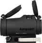 Picture of Aimpoint Red Dot Sights - Micro T-2, 2 MOA, w/ LRP Mount, 8 DL & 4 NVD, Matte Black, 25m Submersible, CR2032, 50,000 hours, Lens Covers Included