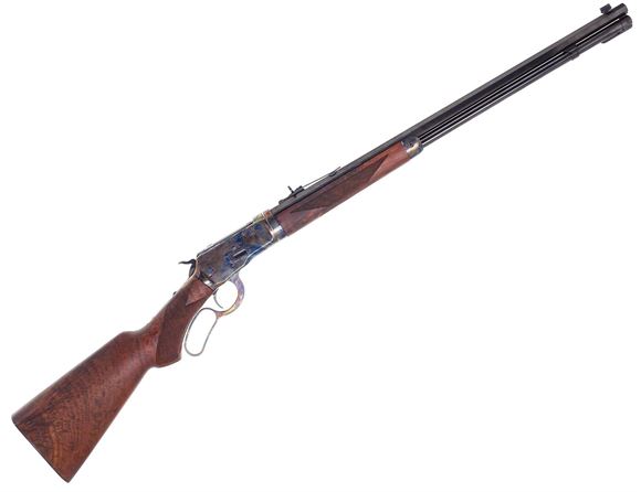 Picture of Winchester Model 1892 Deluxe Takedown Lever Action Rifle - 44 Mag, 24", Gloss Blued Octagon Barrel, Case Hardened Receiver, Oil Finish Grade III/IV Walnut Stock w/Crescent Buttplate, Marble's Gold Bead Front & Buckhorn Rear Sights (Unfired), Excellent Co